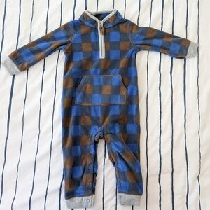 Carter's Blue and Brown Cozy Onesie